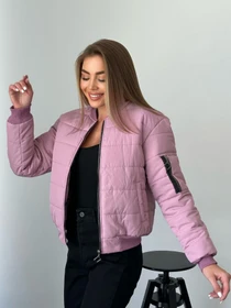 Куртки та дублянки ISSA Plus модель SA-482_розовый Фото