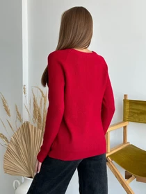 Светри та кардигани ISSA Plus модель WN20-539_burgundy Фото