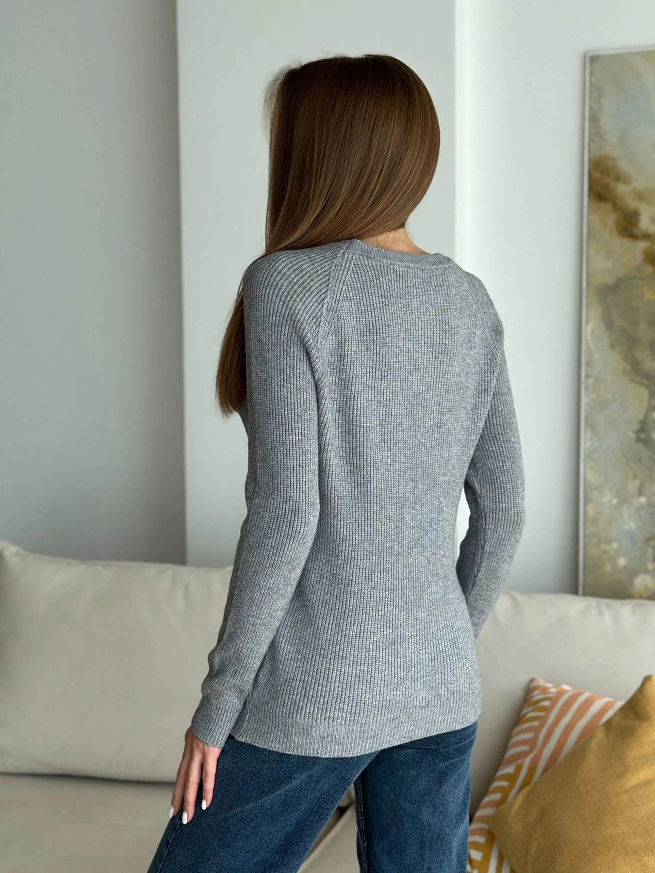 Свитры и кардиганы ISSA Plus модель WN20-539_gray Свитры и кардиганы ISSA Plus модель WN20-539_gray Фото