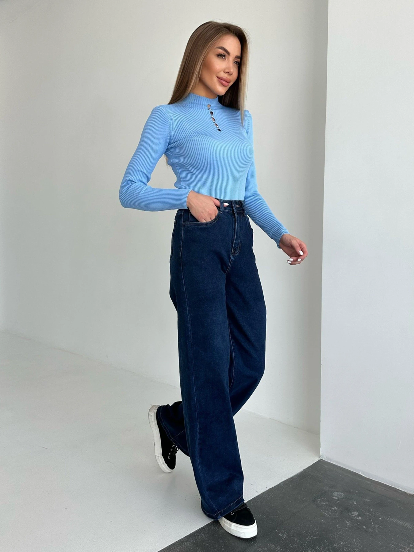 Джинсы ISSA Plus модель WN20-540_blue Фото