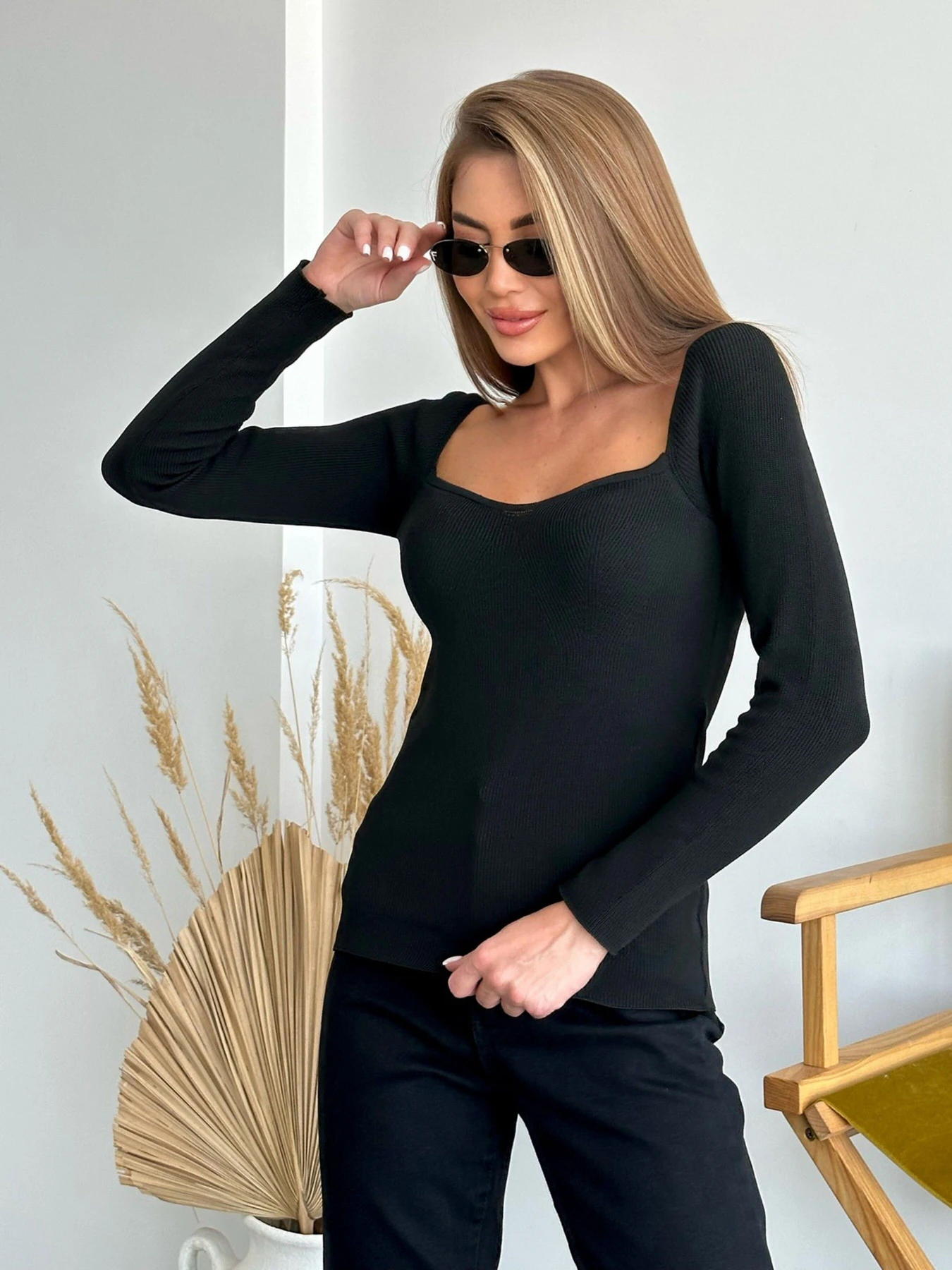 Светри та кардигани ISSA Plus модель WN20-551_black Фото