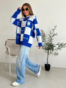 Светри та кардигани ISSA Plus модель WN20-556_whiteblue Фото