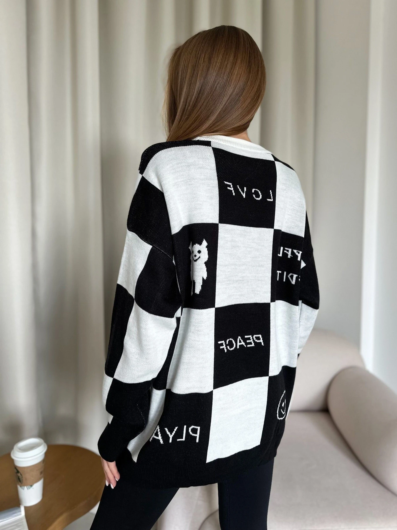 Светри та кардигани ISSA Plus модель WN20-556_whiteblack Фото