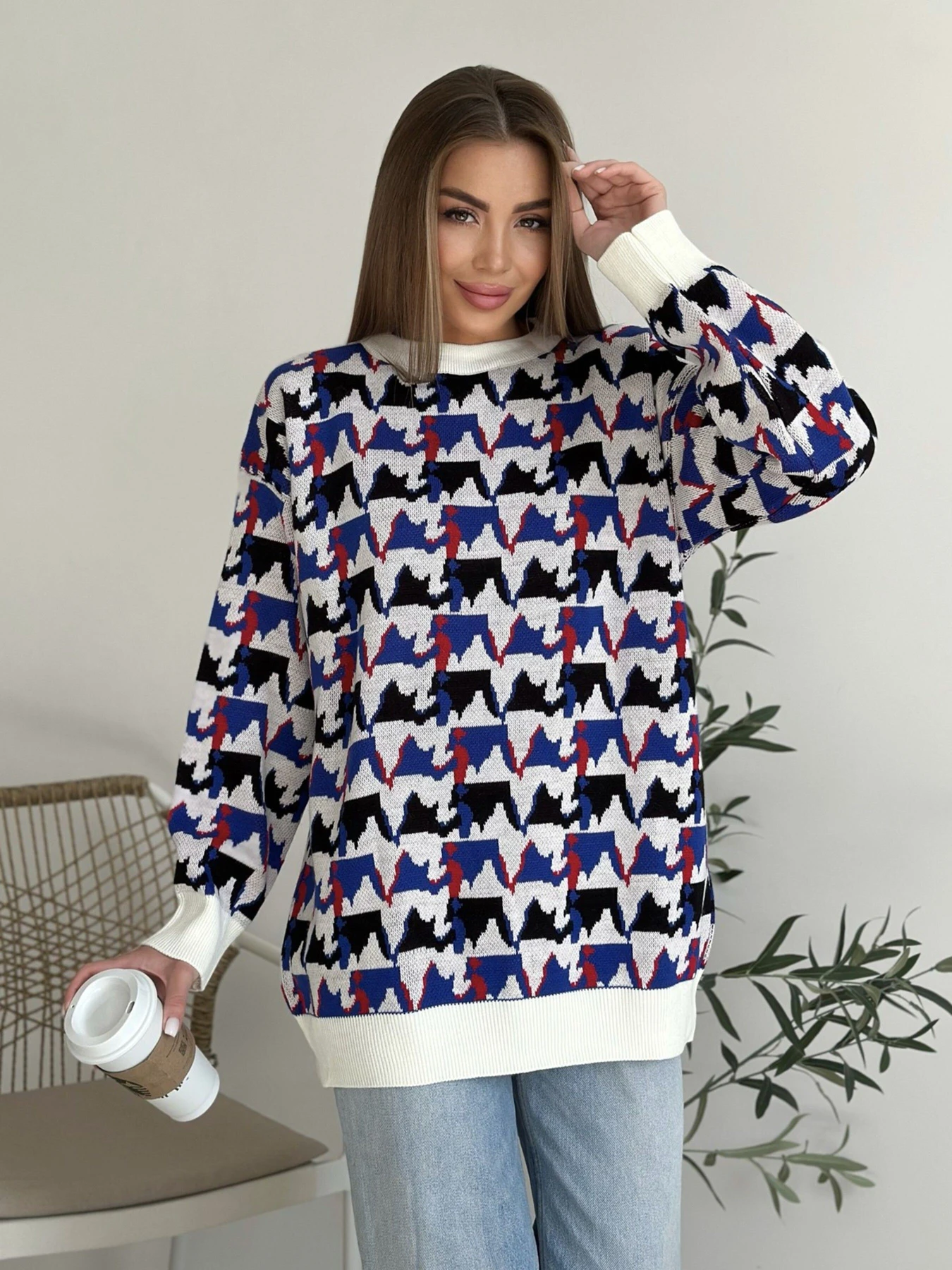 Свитры и кардиганы ISSA Plus модель WN20-558_multicolor Свитры и кардиганы ISSA Plus модель WN20-558_multicolor Фото