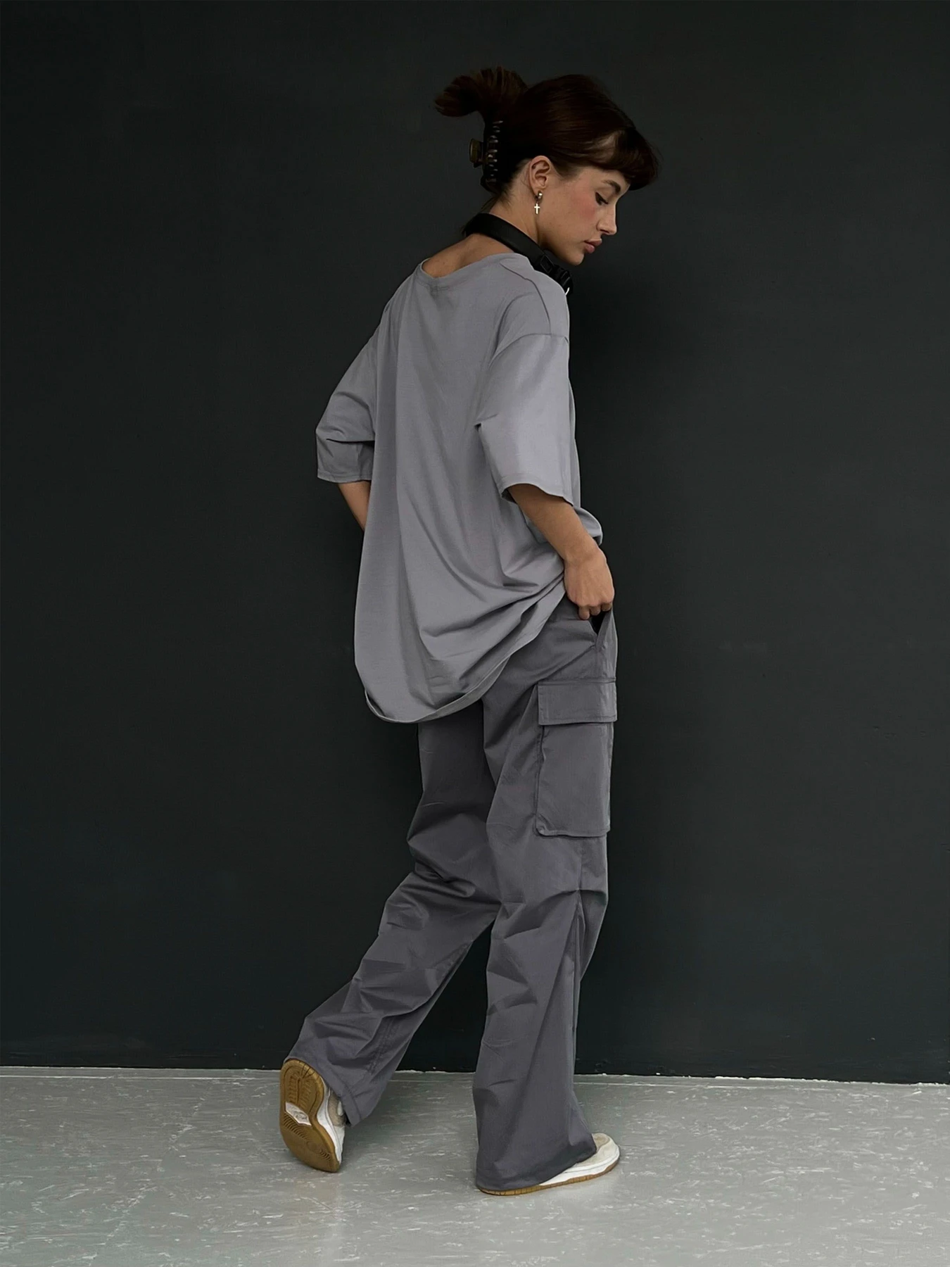 Брюки IJ модель ij-cargo-poplin-shir-grey Брюки IJ модель ij-cargo-poplin-shir-grey Фото