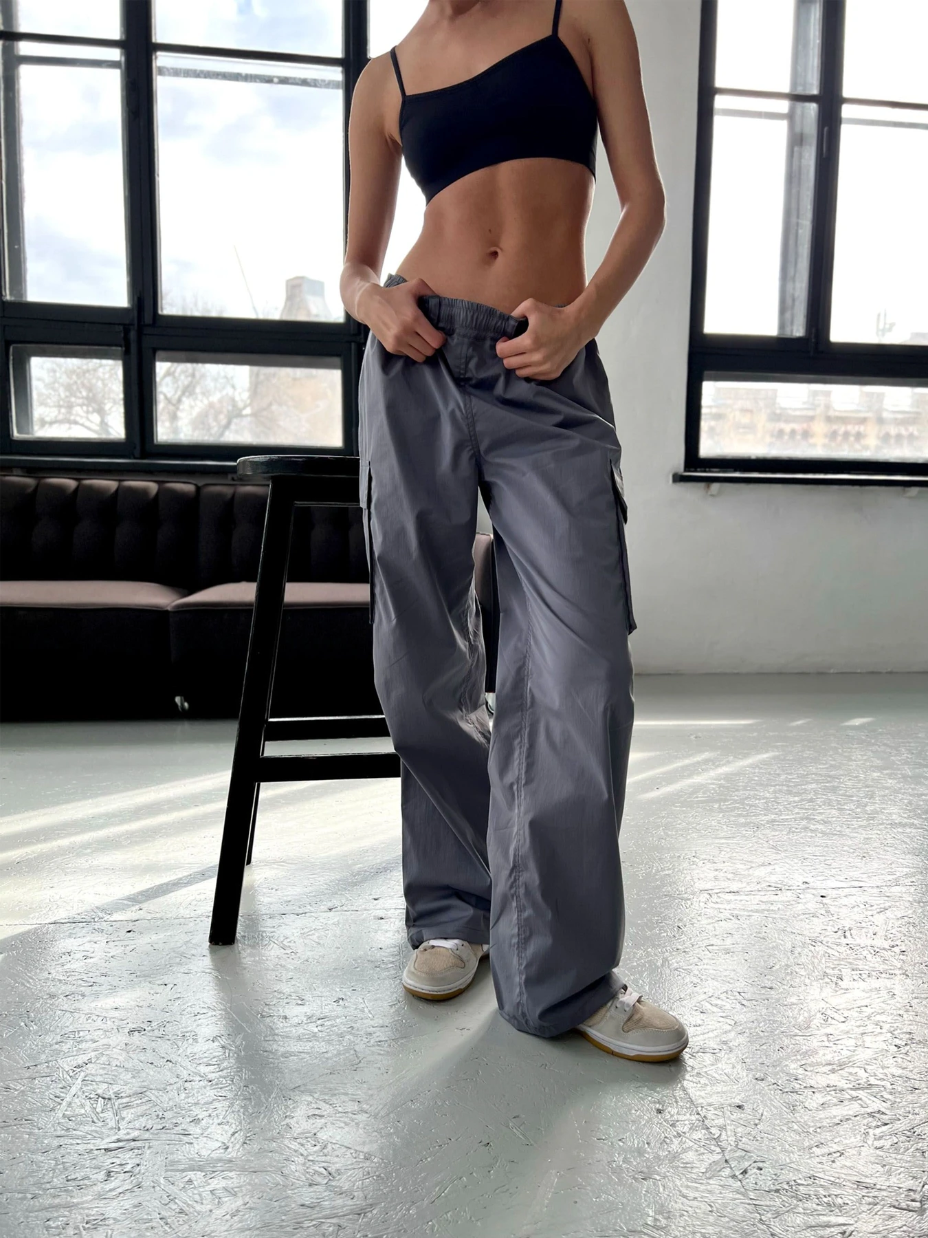 Брюки IJ модель ij-cargo-poplin-shir-grey Брюки IJ модель ij-cargo-poplin-shir-grey Фото