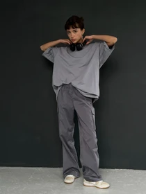 Брюки IJ модель ij-cargo-poplin-shir-grey Фото
