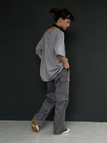 Брюки IJ модель ij-cargo-poplin-shir-grey Фото