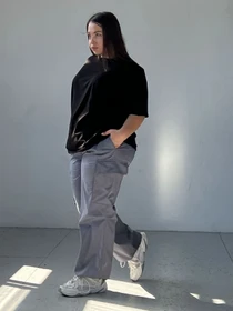 Брюки IJ модель ij-cargo-poplin-shir-grey Фото