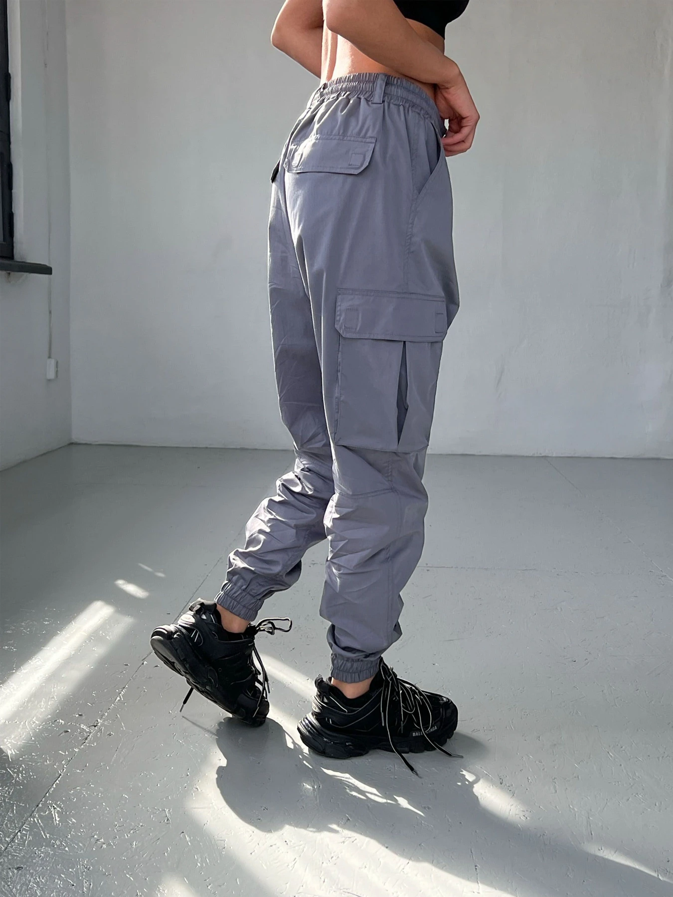 Штани IJ модель ij-cargo-poplin-uzki-grey Фото