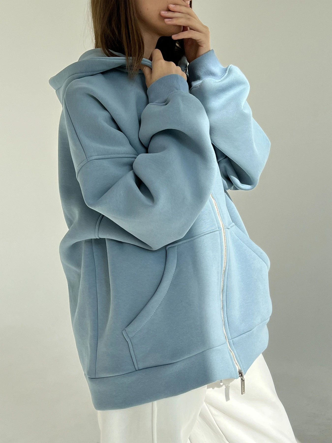 Худі та світшоти IJ модель ij-hoodie-zip-blue Худі та світшоти IJ модель ij-hoodie-zip-blue Фото
