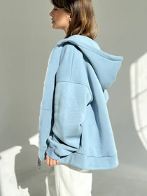 Худі та світшоти IJ модель ij-hoodie-zip-blue Фото