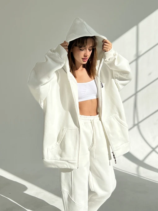 Худи и свитшоты IJ модель ij-hoodie-zip-milk Фото