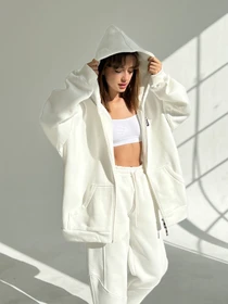 Худи и свитшоты IJ модель ij-hoodie-zip-milk Фото