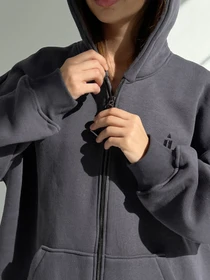 Худи и свитшоты IJ модель ij-hoodie-zip-grafit Фото