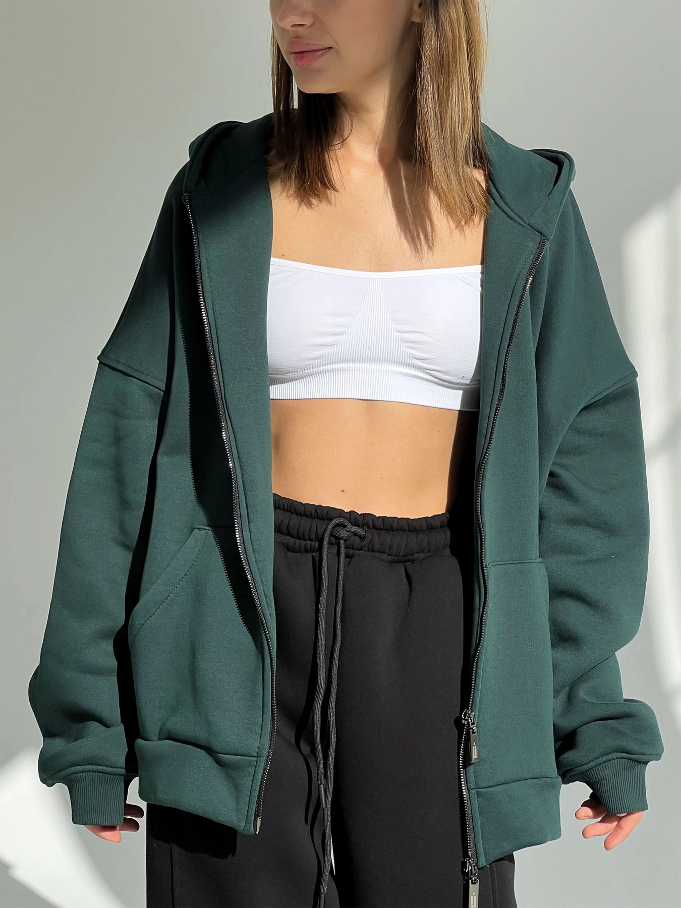 Худи и свитшоты IJ модель ij-hoodie-zip-green Худи и свитшоты IJ модель ij-hoodie-zip-green Фото