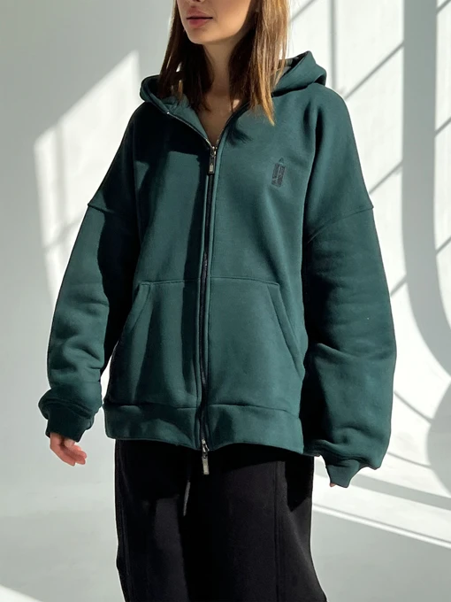 Худи и свитшоты IJ модель ij-hoodie-zip-green Фото
