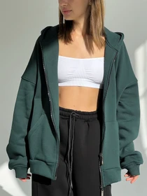 Худи и свитшоты IJ модель ij-hoodie-zip-green Фото