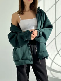 Худи и свитшоты IJ модель ij-hoodie-zip-green Фото