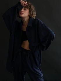 Сорочки IJ модель ij-sorochka-zamsh-blue Фото
