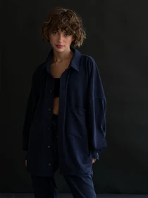 Сорочки IJ модель ij-sorochka-zamsh-blue Фото