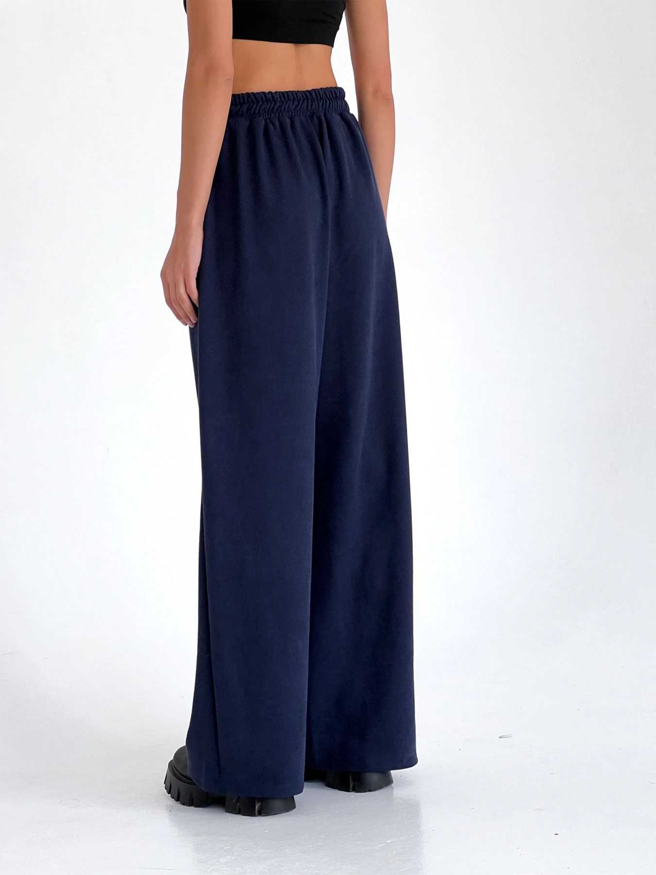 Брюки IJ модель ij-pants-wide-zamsh-blue Брюки IJ модель ij-pants-wide-zamsh-blue Фото