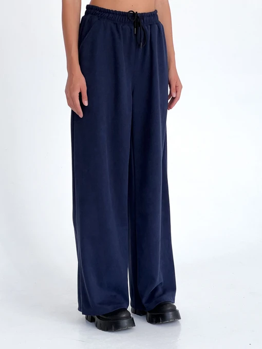 Брюки IJ модель ij-pants-wide-zamsh-blue Фото
