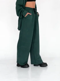Штани IJ модель ij-pants-wide-zamsh-green Фото