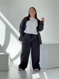 Брюки IJ модель ij-pants-wide-zamsh-grafit Фото