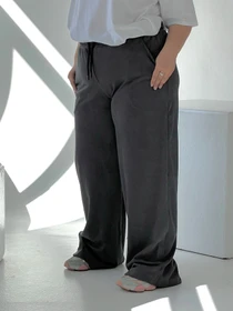 Брюки IJ модель ij-pants-wide-zamsh-grafit Фото