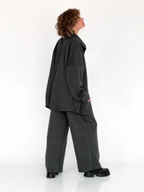 Брюки IJ модель ij-pants-wide-zamsh-grafit Фото