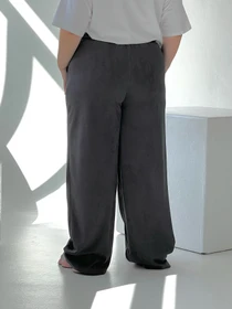 Брюки IJ модель ij-pants-wide-zamsh-grafit Фото