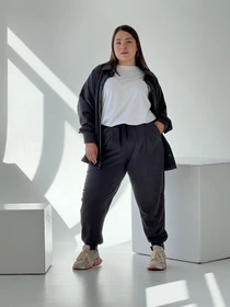 Брюки IJ модель ij-pants-lip-zamsh-grafit Фото