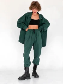 Брюки IJ модель ij-pants-lip-zamsh-green Фото