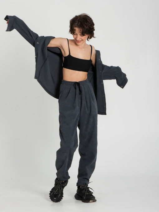 Брюки IJ модель ij-pants-lip-velvet-grafit Фото