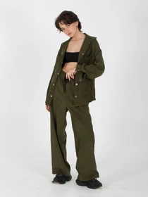 Брюки IJ модель ij-pants-wide-velvet-haki Фото