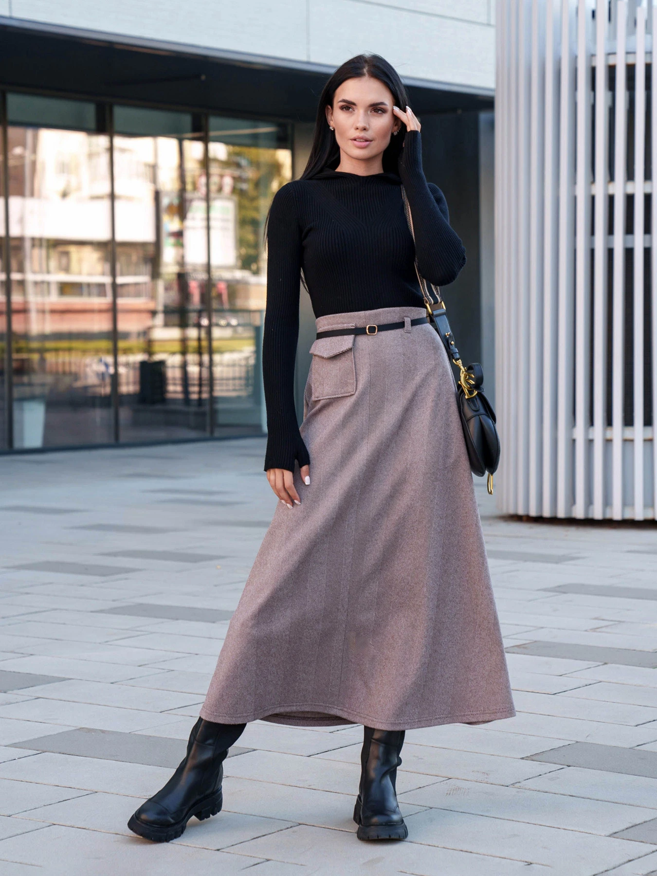Юбки Jadone Fashion модель Spidnytsya_Flari_korich Фото