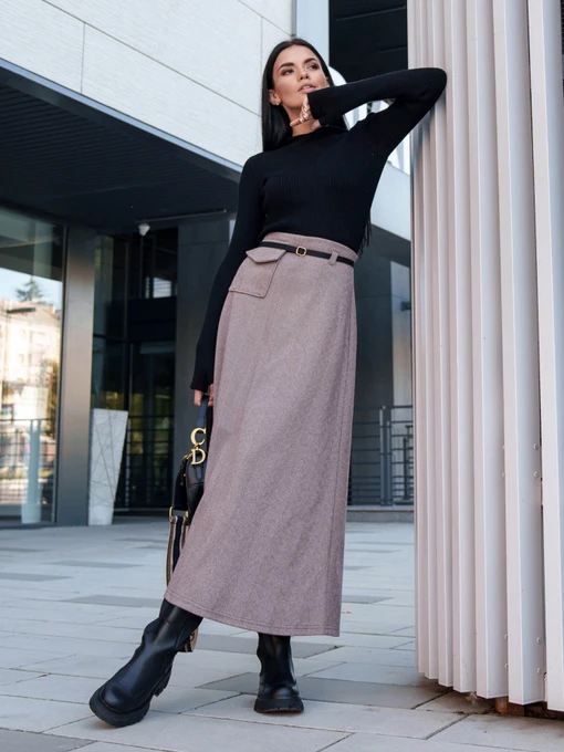Спідниці Jadone Fashion модель Spidnytsya_Flari_korich Фото