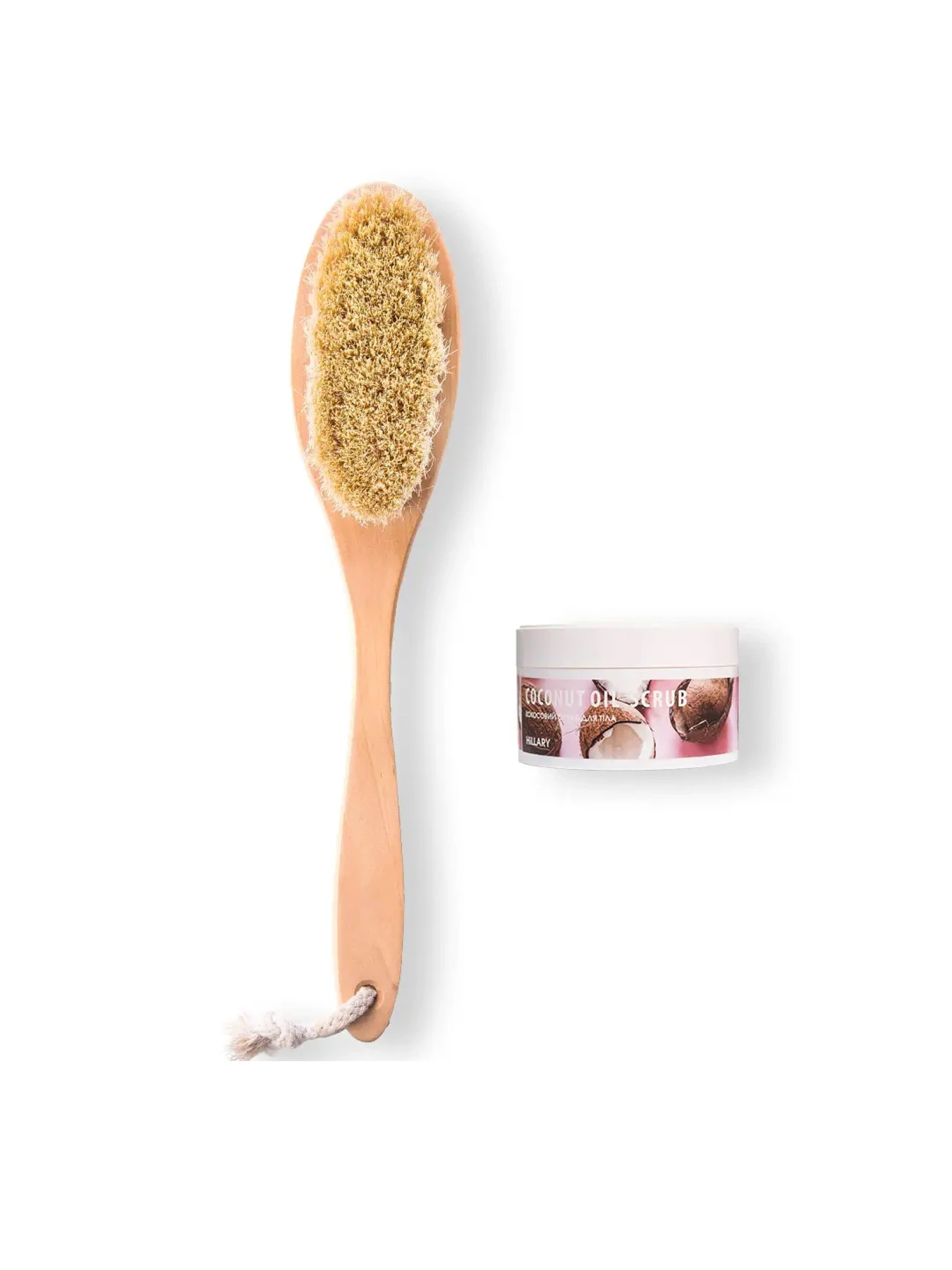 Набор (Щетка для сухого массажа + Скраб для тела) Hillary модель HI-11-025 Набор (Щетка для сухого массажа + Скраб для тела) Hillary модель HI-11-025 Фото