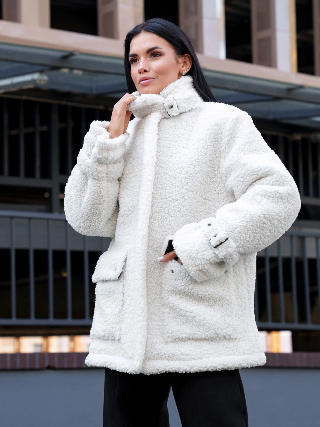 Куртки и дубленки Jadone Fashion модель Shuba_Mirabel_biliy Фото