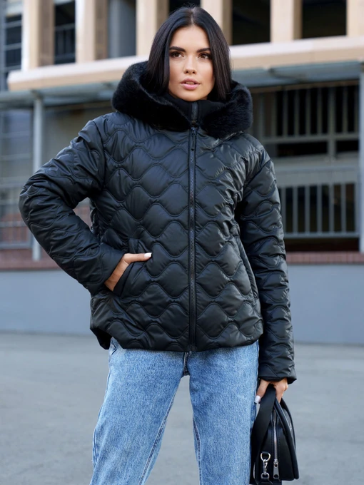Куртки и дубленки Jadone Fashion модель Kurtka_Ember_chorna Фото