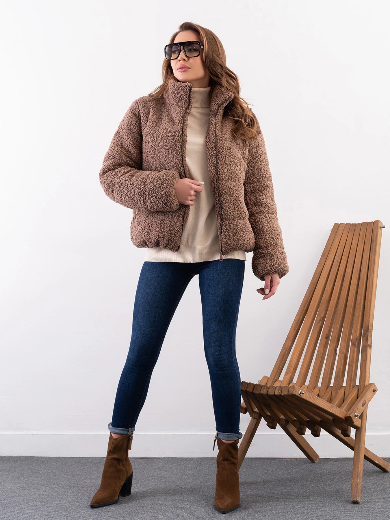 Куртки та дублянки ISSA Plus модель SA-485_коричневый Куртки та дублянки ISSA Plus модель SA-485_коричневый Фото
