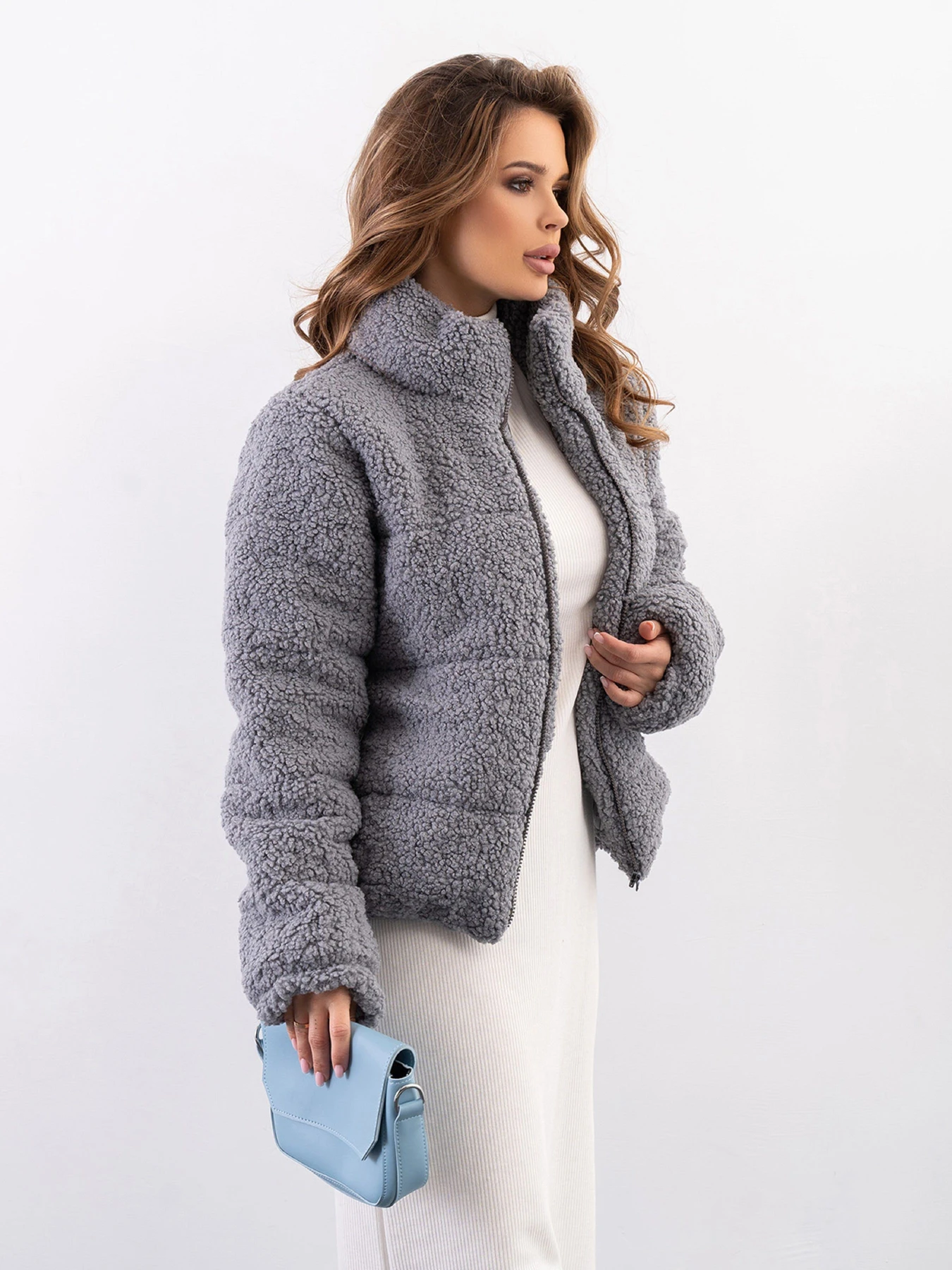 Куртки та дублянки ISSA Plus модель SA-485_серый Куртки та дублянки ISSA Plus модель SA-485_серый Фото