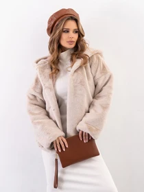 Куртки та дублянки ISSA Plus модель 13630_бежевый Фото