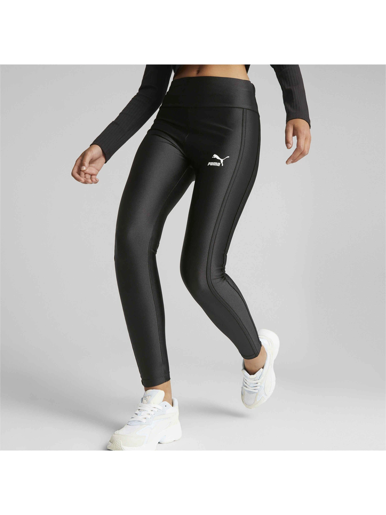 Штани PUMA T7 High Waist Shiny Leggings модель 621463 Штани PUMA T7 High Waist Shiny Leggings модель 621463 Фото