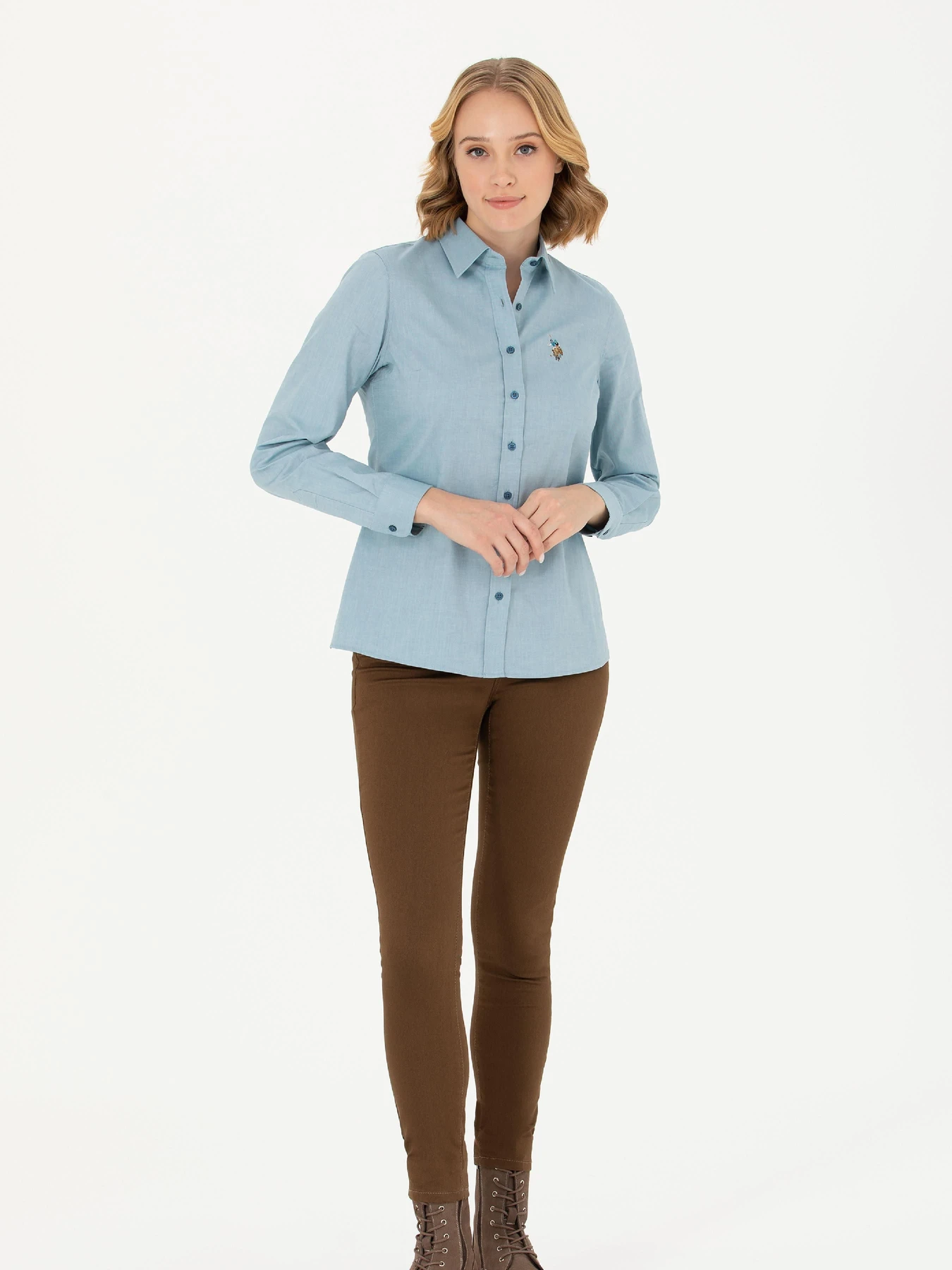 Рубашки US Polo модель G082SZ004.000.1672168.VR102 Фото