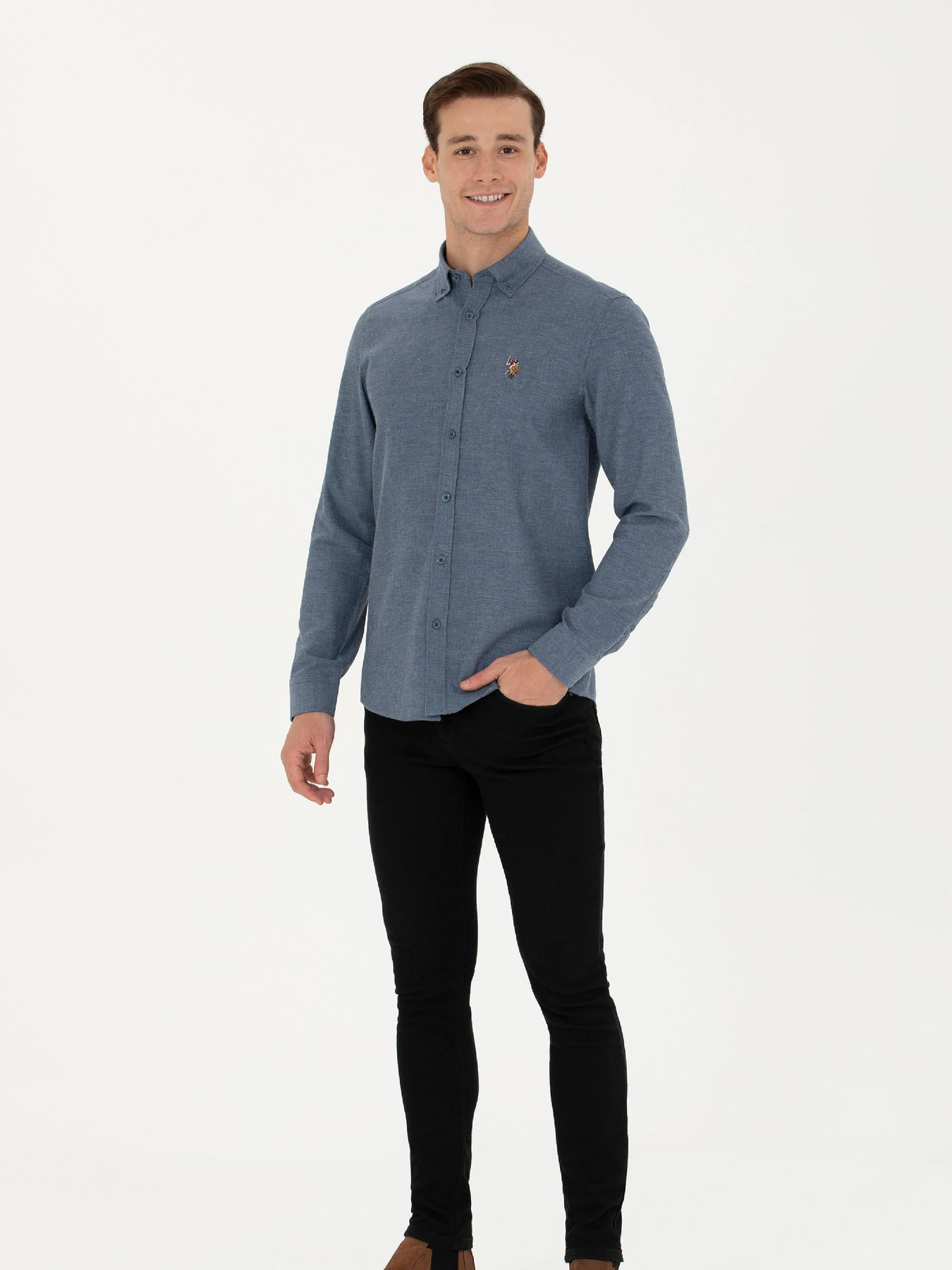 Рубашки US Polo модель G081SZ004.000.1672287.VR028 Фото