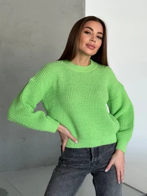 Свитры и кардиганы ISSA Plus модель WN20-560_салатовый Фото