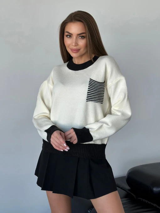 Свитры и кардиганы ISSA Plus модель WN20-561_молочный Фото
