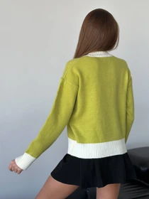 Свитры и кардиганы ISSA Plus модель WN20-561_оливковый Фото